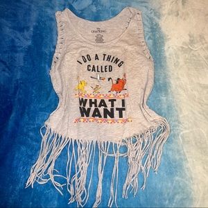The lion king I do why I want tank with fringe top